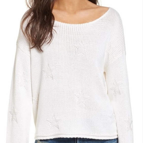 Rails Kalani Star Knit Sweater White Size XS - Picture 1 of 13